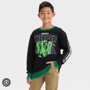 *NWOT* Minecraft creeper sweatshirt boys XS
